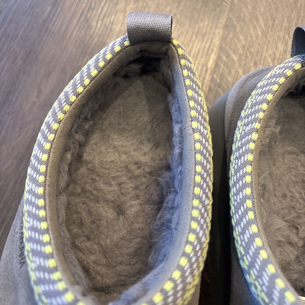 Koolaburra By Ugg Burree Gray Platform Suede Sherpa Lined Clog Slippers Size 10 - Picture 6 of 11
